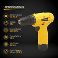 TOMAHAWK SCD-12K cordless drill — drilling into wall in use