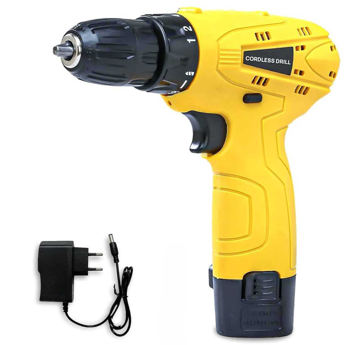 GOLDEN BULLET® GBD-3693 12V Cordless Drill & Screwdriver | 24 Nm | 10 mm Keyless Chuck | 1.5Ah Battery