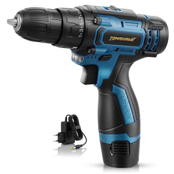 TOMAHAWK® T8000 Cordless Drill & Screwdriver | 12V | 10mm Chuck | 1.5Ah Battery