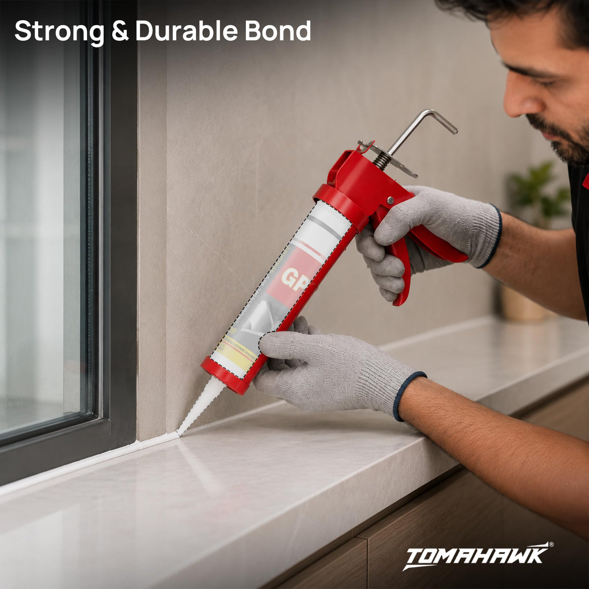 TOMAHAWK TCG-6A caulking gun — ratchet pushing rod detail