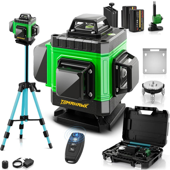 TOMAHAWK® BMT-1666-16 Lines Green Laser Level Pro, 4x360° 4D Green