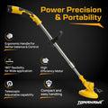 Cordless String Trimmer Machine - 12V, 1X 1.5Ah Battery, 10cm Cutting Width
