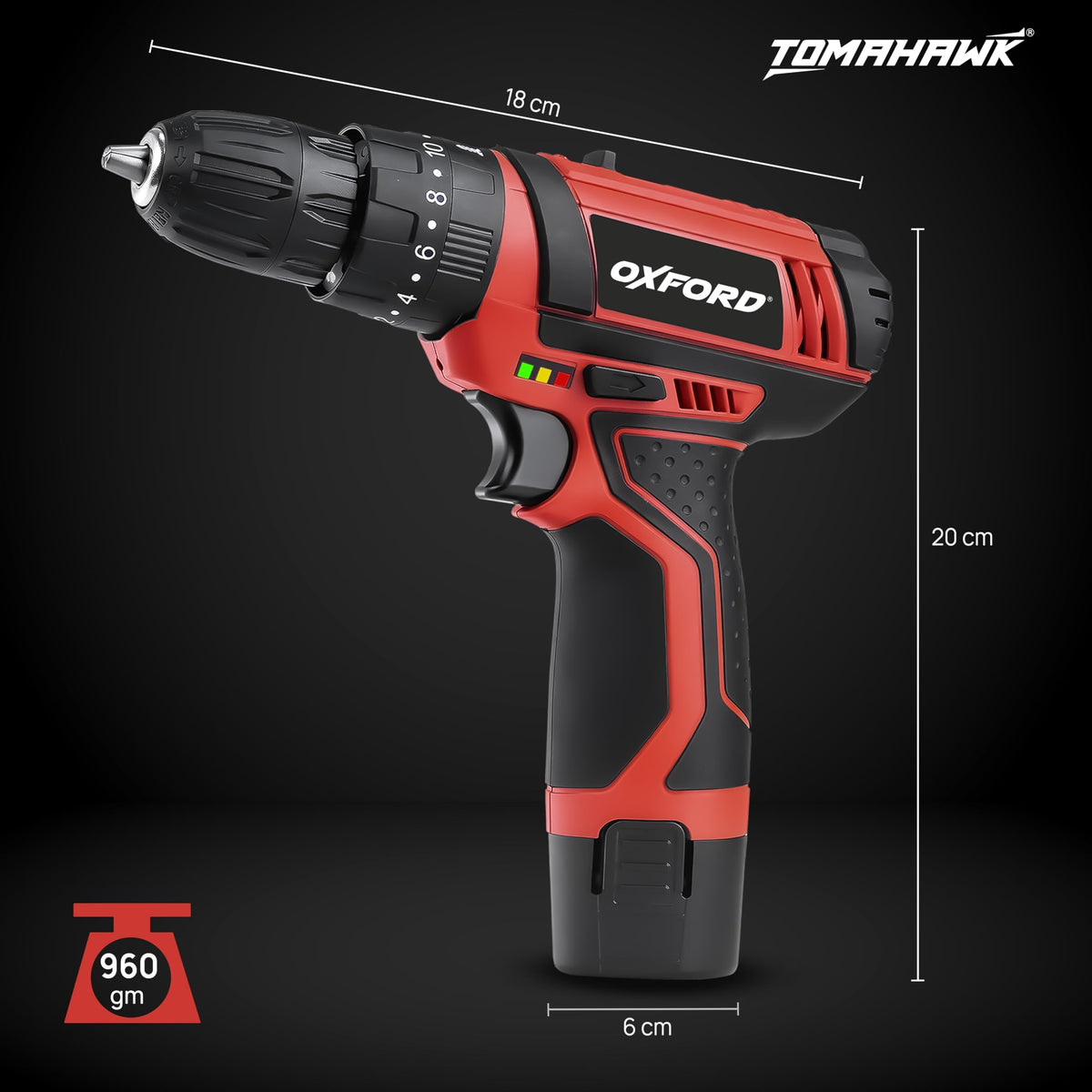 TOMAHAWK® SCD-12V Cordless Drill Screwdriver