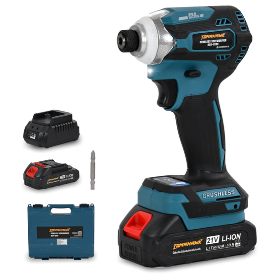 TOMAHAWK® BSD-8200 Brushless Cordless Impact Driver | 20V | 180 Nm | 2 x 2.0Ah