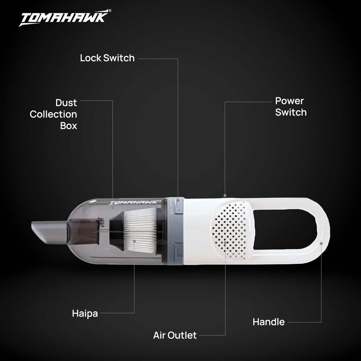 TOMAHAWK® TCV-360 Vacuum Cleaner, Cordless Wet and Dry