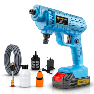 TOMAHAWK® TCPW-20A Cordless Pressure Washer | 20V | 40 Bar | 2.0Ah Battery | 5 m Hose
