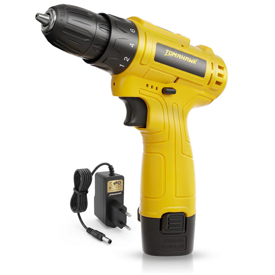 TOMAHAWK® TCD-12D 12V Cordless Drill | 24 Nm | 600 RPM | 1.5Ah Battery