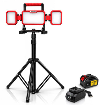 TOMAHAWK® TCL-0040 Cordless LED Work Light | 40W | 3200 Lumens | 3.0Ah Battery | 1.5 m Tripod