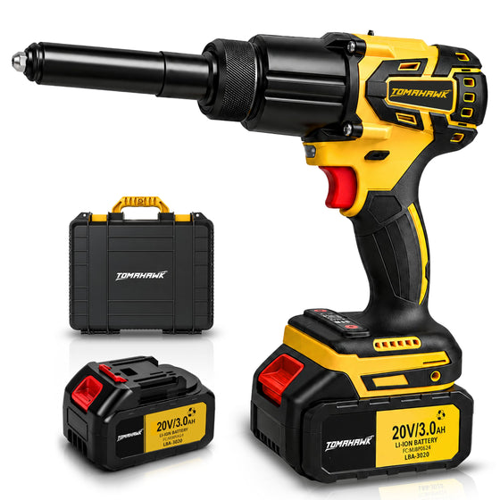 TOMAHAWK® TCR-4187 Cordless Rivet Gun | 20V | 2100 lbf Pull Force | 0-500 RPM