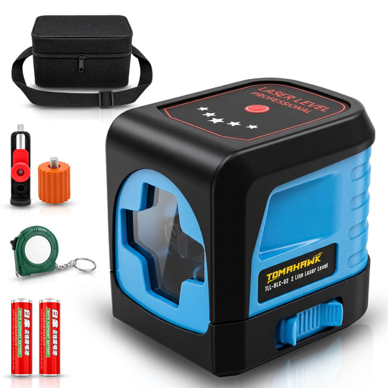 TOMAHAWK® TLL-BLC-02 2-Line Green Laser Level | Self-Levelling Cross Line | 30m