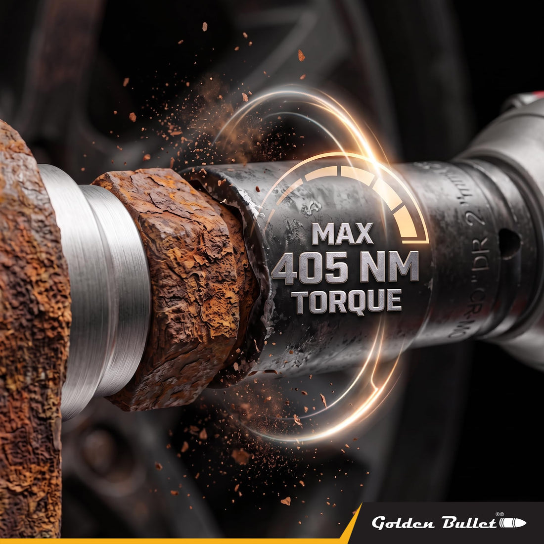 GOLDEN BULLET® CIW-2145 Brushless Cordless Impact Wrench | 20V | 405 Nm | ½" Drive | 2 x 3.0Ah