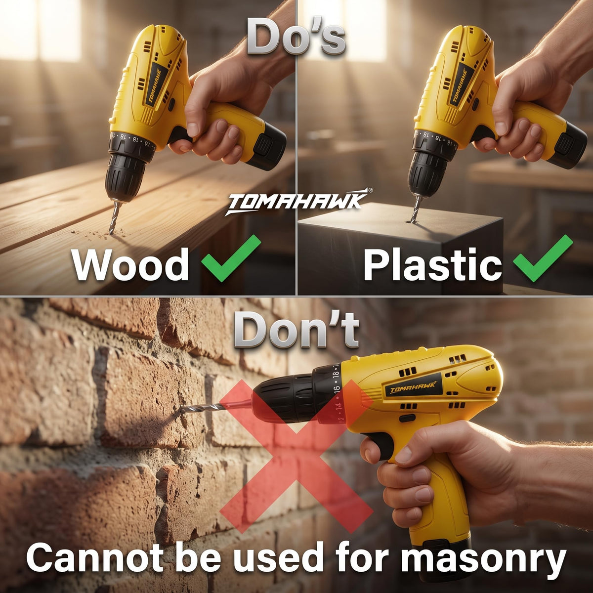TOMAHAWK® TCD-12K 2B-S 12V Cordless Drill/Screwdriver Kit