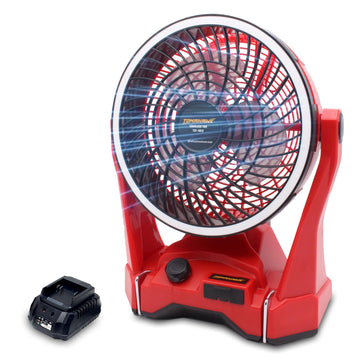 Cordless Fan - 10 Inch Blade 21V 4.0Ah Battery Speed Control - TCF4012