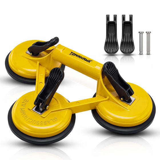 TOMAHAWK® TGSC-3 Glass Suction Cup Lifter | 3 Pads | Aluminium Handle