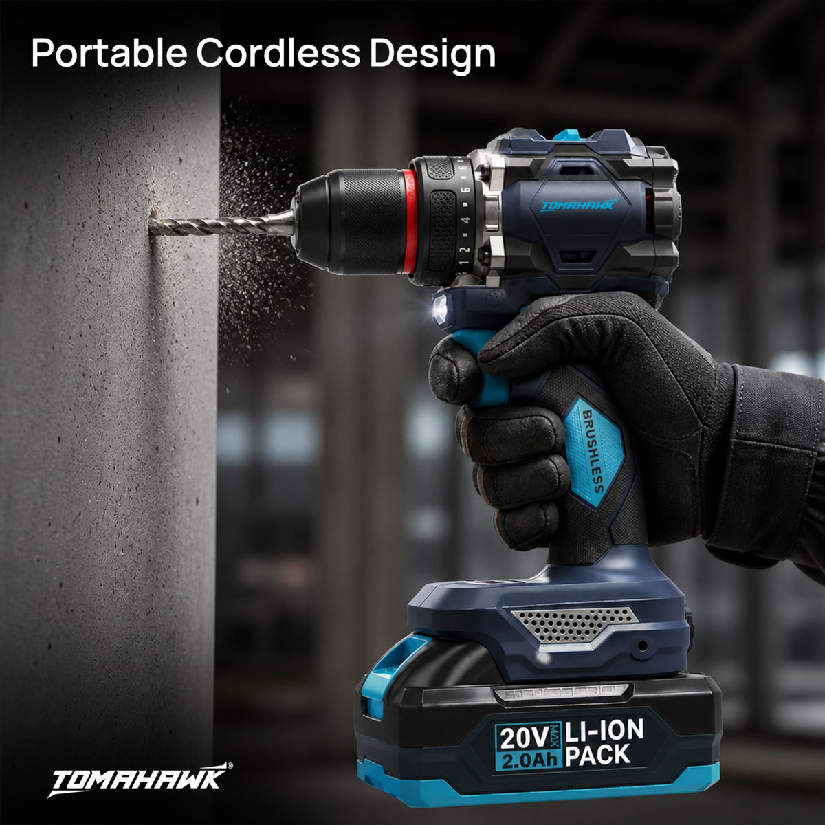 TOMAHAWK BSD-2010-20V Brushless Cordless Drill Machine & Screwdriver — product image 3