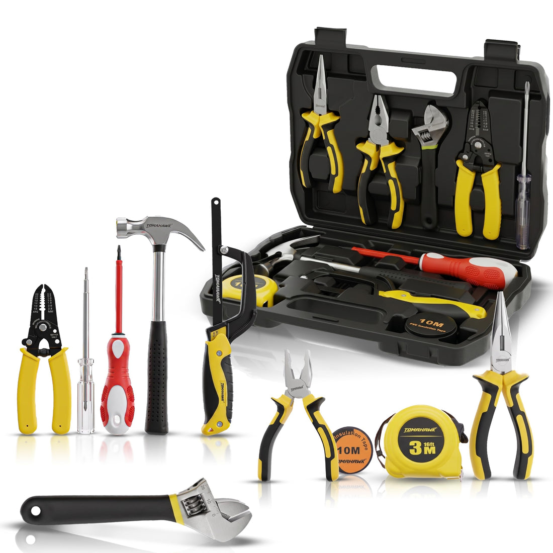 TOMAHAWK ELE-1110 10-piece electrician hand tool kit — full kit with toolbox