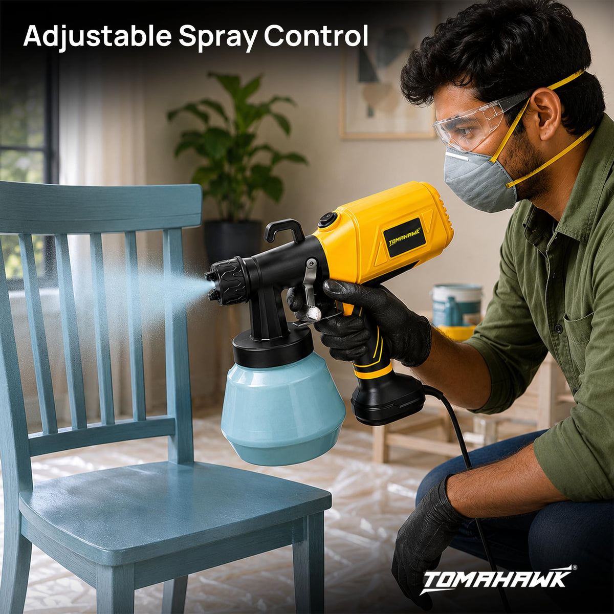 TOMAHAWK EPS-C10 paint sprayer — 1000ml paint container