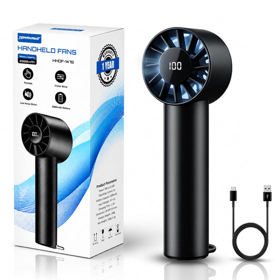 TOMAHAWK® HHDF-1475 Rechargeable Mini Fan | 2000mAh | 3 Speeds | USB