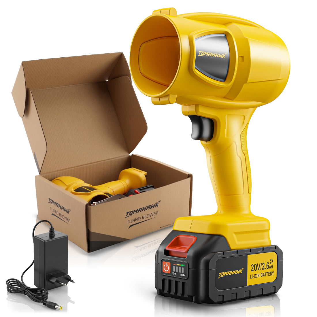 TOMAHAWK® TCTB-20B Cordless Turbo Blower with 20V 3.0Ah x 1 Batteries