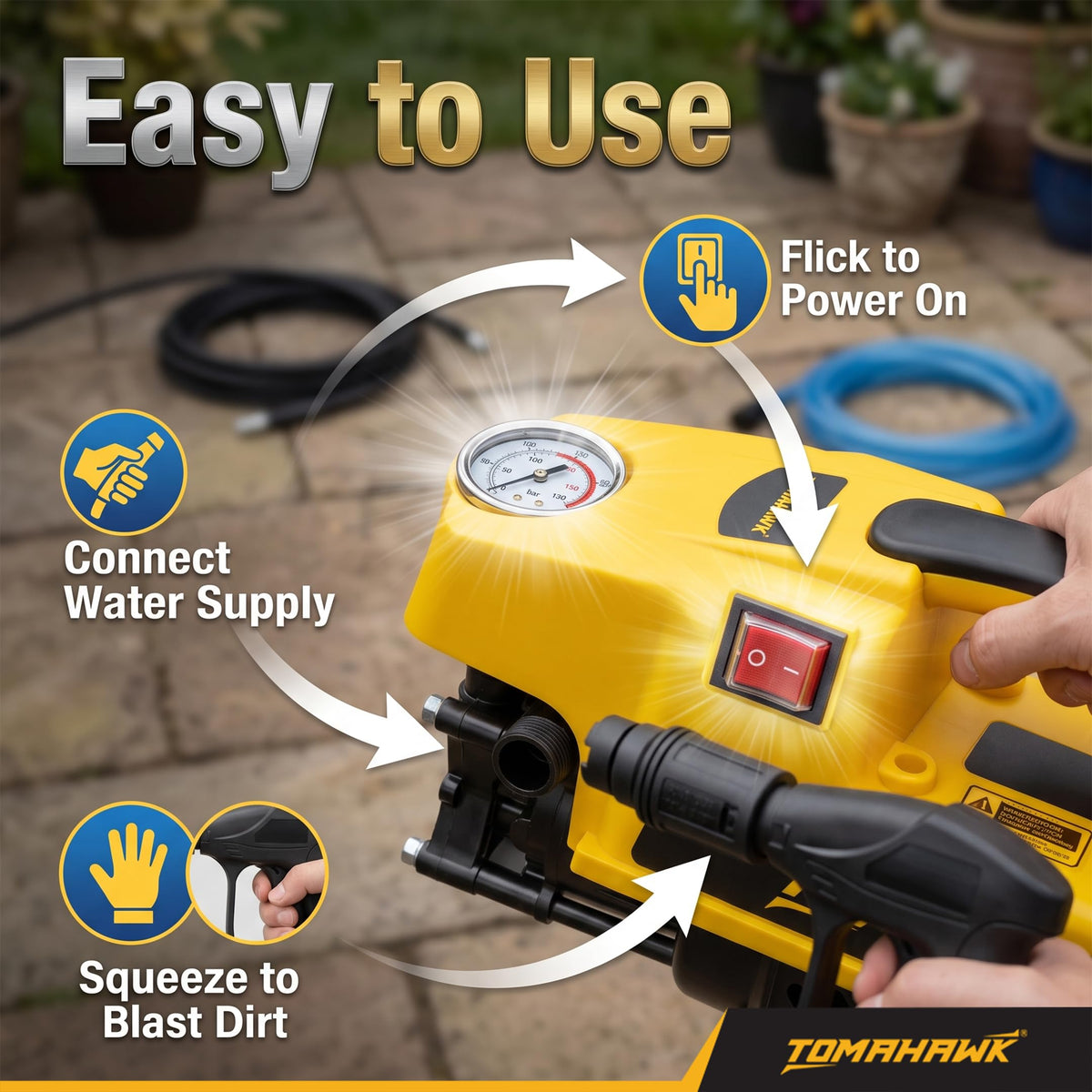 TOMAHAWK® T-1200 Induction Motor Pressure Washer