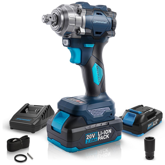 TOMAHAWK® PIW-3999 Brushless Cordless Impact Wrench | 20V | 405 Nm | ½-inch Drive