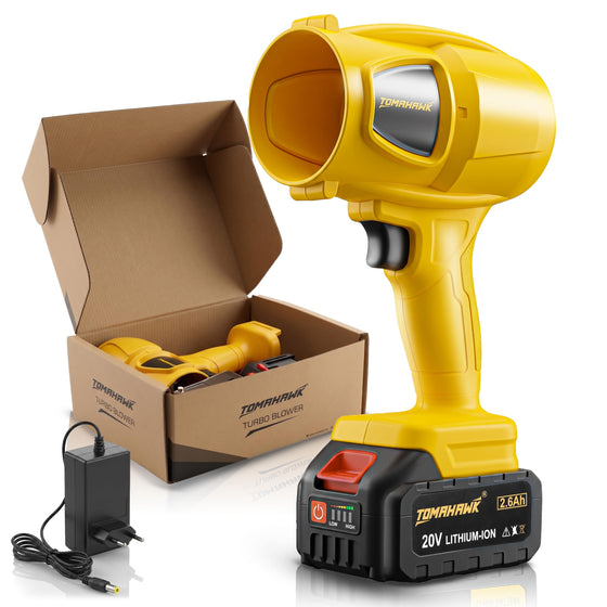 TOMAHAWK® TUR-3801 Cordless Turbo Blower | 20V | 20,000 RPM | 2.6Ah Battery