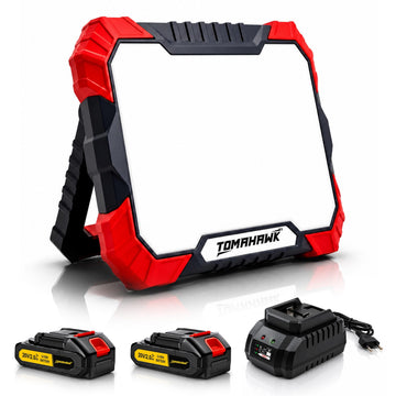 TOMAHAWK® TCL-0020 Cordless LED Work Light | 20W | 1600 Lumens | 2 x 2.0Ah Batteries