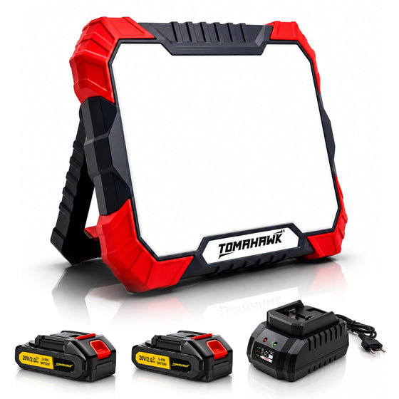 TOMAHAWK® TCL-0020 Cordless LED Work Light | 20W | 1600 Lumens | 2 x 2.0Ah Batteries