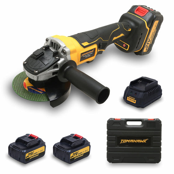 TOMAHAWK® TAG-4000-20V Brushless Cordless Angle Grinder with 2 x