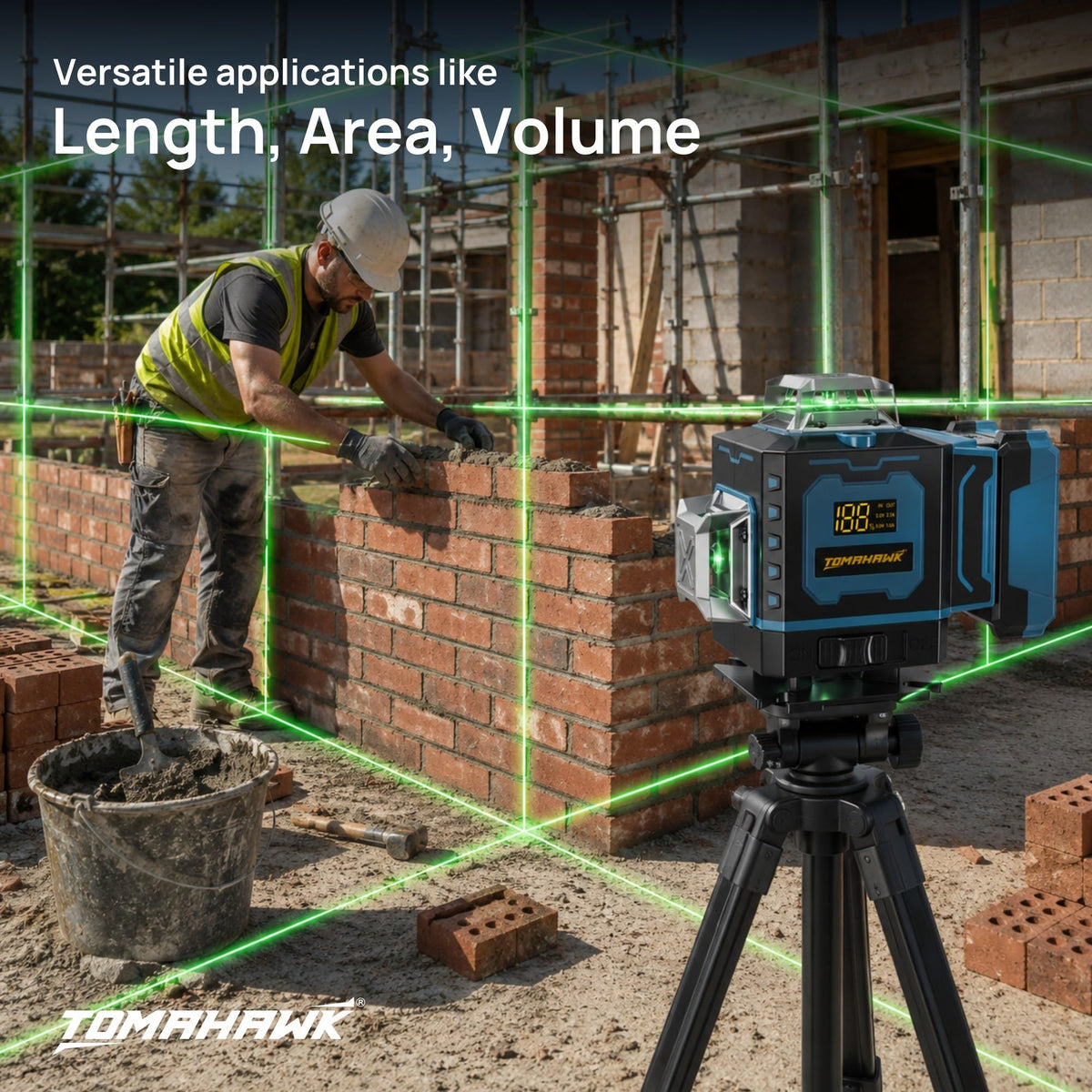 TOMAHAWK® TLL-6416 Self-Levelling Green Laser Level