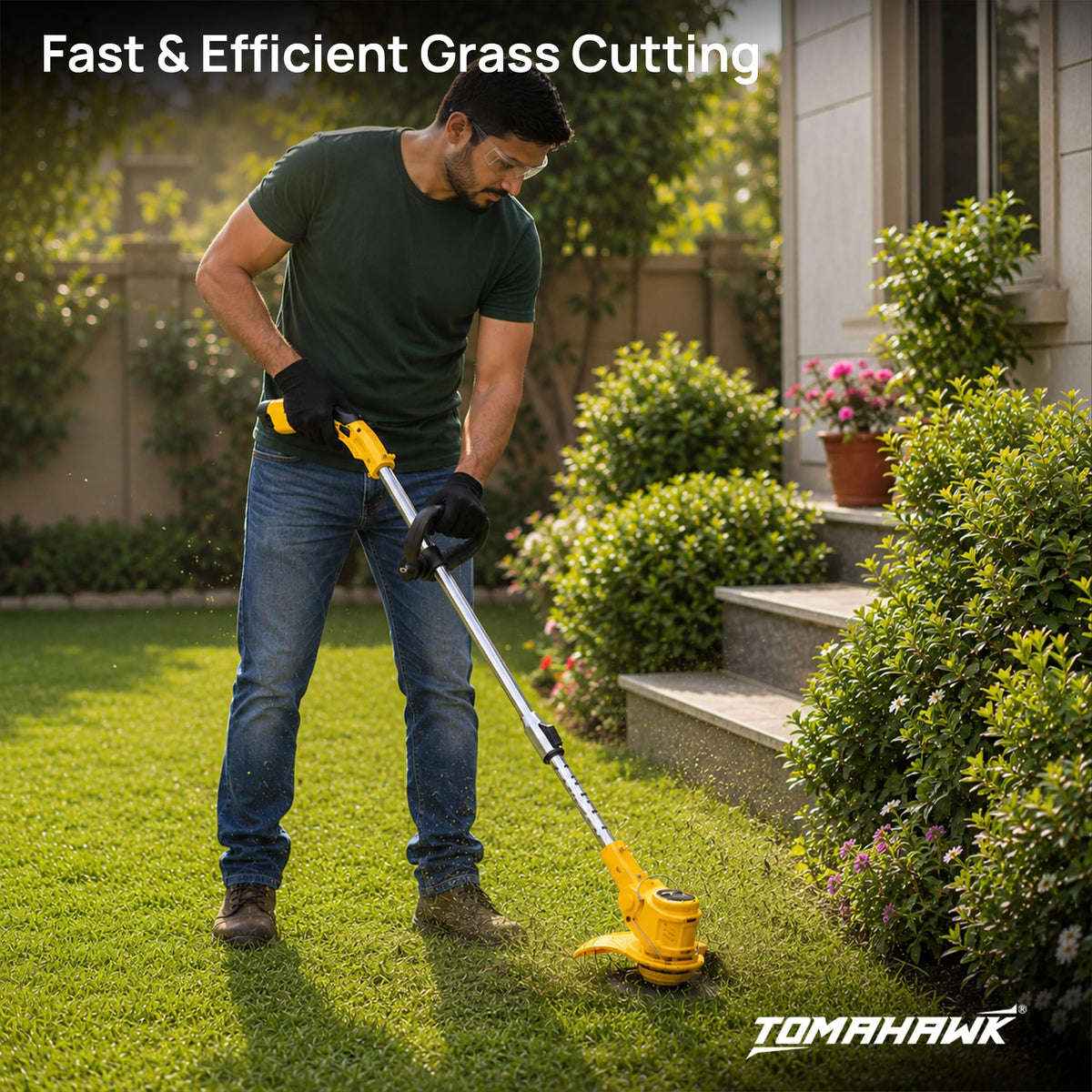 Cordless String Trimmer Machine - 12V, 1X 1.5Ah Battery, 10cm Cutting Width