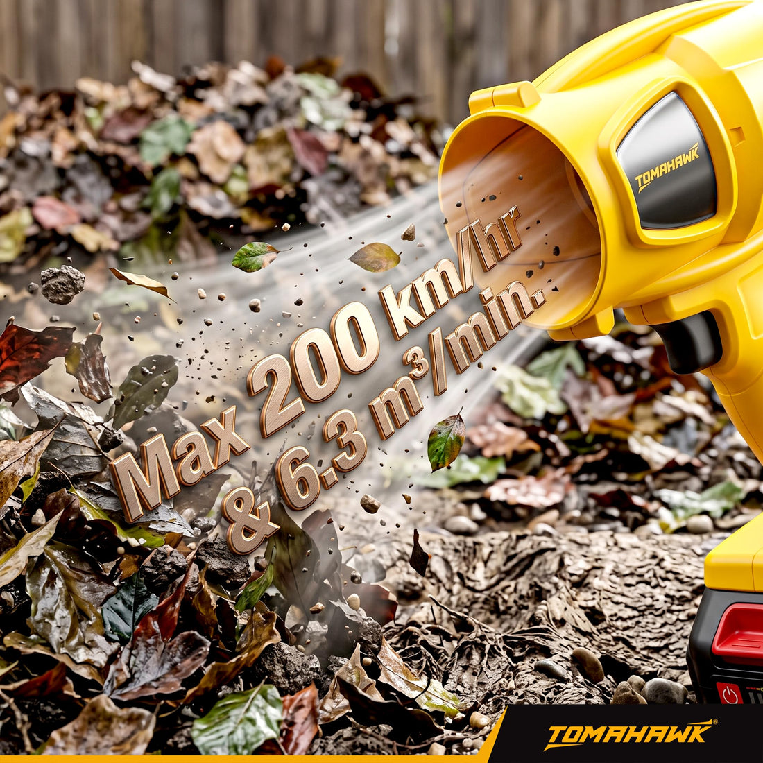 TOMAHAWK® TUR-3801 Cordless Turbo Blower | 20V | 20,000 RPM | 2.6Ah Battery