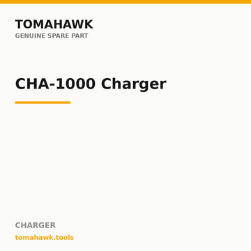 TOMAHAWK CHA-1000 Charger — 20V, 1.0A — fits all Tomahawk 20V batteries incl. T8582