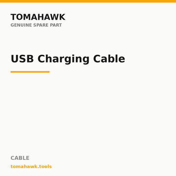 TOMAHAWK JUM-5635 Jump Starter — USB Charging Cable