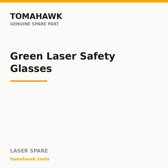 TOMAHAWK Green Laser Safety Glasses - Just for Product Testing