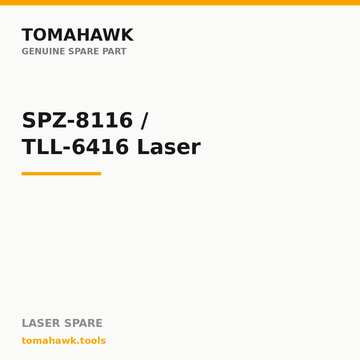 TOMAHAWK SPZ-8116 / TLL-6416 Laser — PVC Cover Glass