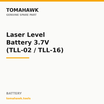 TOMAHAWK Laser Level Battery 3.7V — fits ALL Tomahawk laser levels