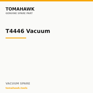 TOMAHAWK T4446 Vacuum — Cloth Filter