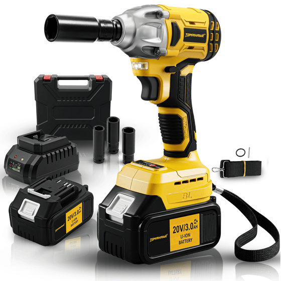 Cordless Impact Wrench - 21V, 1-3.0Ah Li-ion, 1/2 Inch Drive, 300Nm Torque - T8582