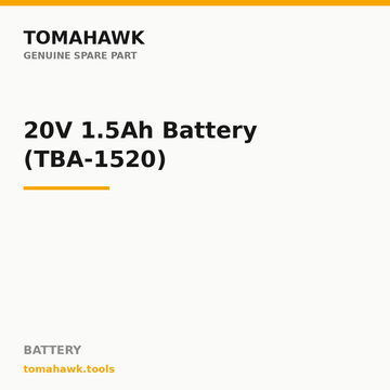 TOMAHAWK 20V 1.5Ah Battery (TBA-1520)