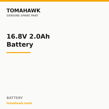 TOMAHAWK 16.8V 2.0Ah Battery — for MIG-1500 mini grinder