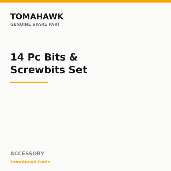 TOMAHAWK TSW-5300 — 14 Pc Bits & Screwbits Set