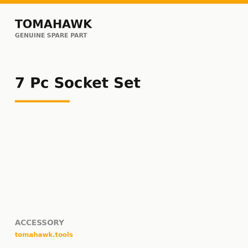 TOMAHAWK TSW-5300 — 7 Pc Socket Set