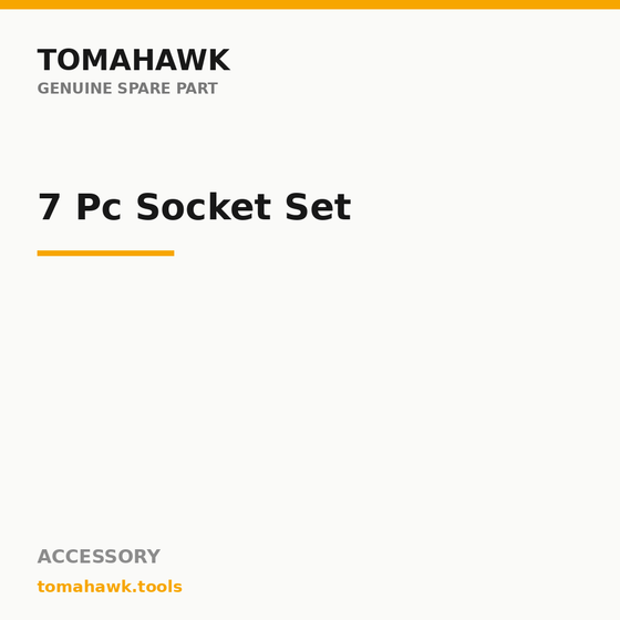 TOMAHAWK TSW-5300 — 7 Pc Socket Set